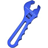 EVIL ENERGY Adjustable AN Fitting Wrench 3AN-16AN, 6061-T6 Aluminum, Blue | For Fuel and Oil Line Hose Fittings and Adapters, Lightweight Design, Non-Slip Handle, Compact 7.2-Inch Length