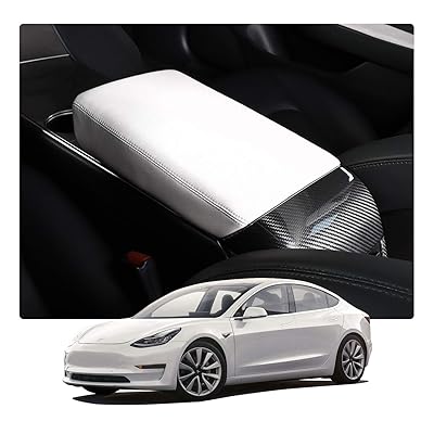 Buy Lfotpp Interior Aaccessories For Tesla Model 3 Tesla Model Y 2020 Armrest Cover Car Center Console Lid Cover Armrest Box Cover Protector Armrest Case Protector Protective Cover White Online In Turkey B083dvf1k9