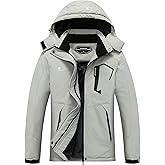 MOERDENG Women's Waterproof Ski Jacket Warm Winter Snow Coat Mountain Windbreaker Hooded Raincoat Jacket