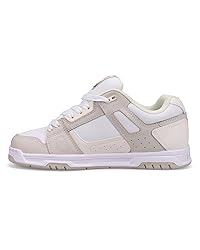 DC Men's Stag Skate Shoe, White/Stone, 10