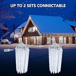 Icicle Lights Outdoor, 30Ft Meteor Shower Lights
