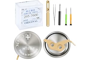 YUFEEI 𝟐𝟗𝟓-𝟕𝟔𝟎𝟎 𝐖𝐚𝐭𝐜𝐡 𝐁𝐚𝐭𝐭𝐞𝐫𝐲 Compatible with Citizen Eco-Drive 295-76/295-7600 A930 A980 B020 B023 A930 A980 MT516 MT516F Sealed Capacitor Rechargeable Battery