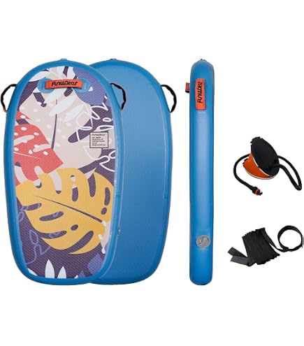 Planche de surf gonflable pour enfants, Bodyboard Portable avec poignées, planche de surf de plage, dispositif de tapis flottant de natation  18
