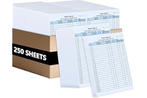 KIKIGO 250 Patient Sign in Sheets, HIPAA Compliant, Peel Off Adhesive Labels Carbonless 3 Part Forms for Privacy in Doctor Medical Dental Office