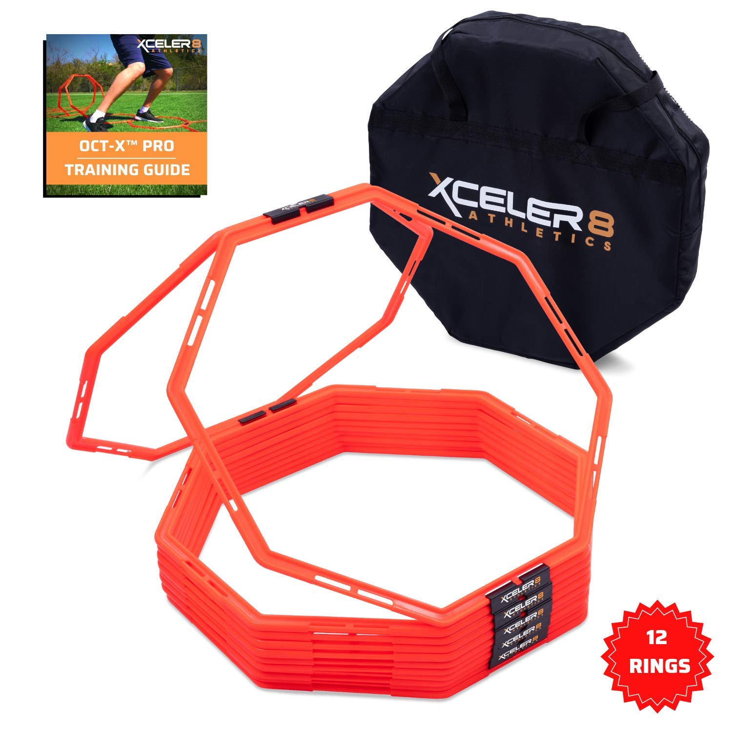 OCTX PRO 12 Octagon 24'' Agility Rings / Agility Grid Training for