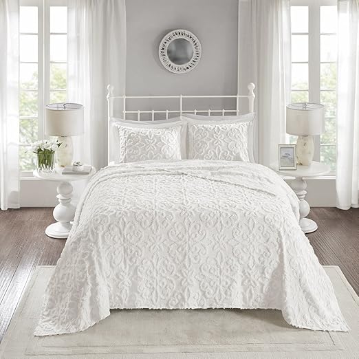 Amazon Com Madison Park Sabrina 3 Piece Tufted Cotton Chenille