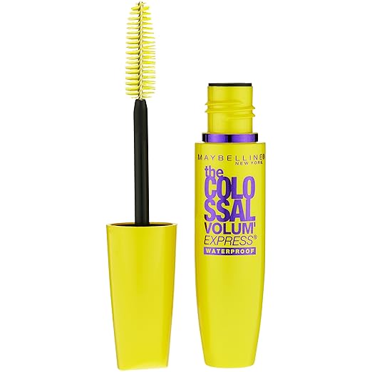 Maybelline Makeup Volum' Express The Colossal Waterproof Mascara, Glam Black Mascara, 0.27 fl oz best waterproof mascara