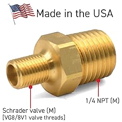 LockNFlate Air Inflator Adapter 1/4 NPT (m) to