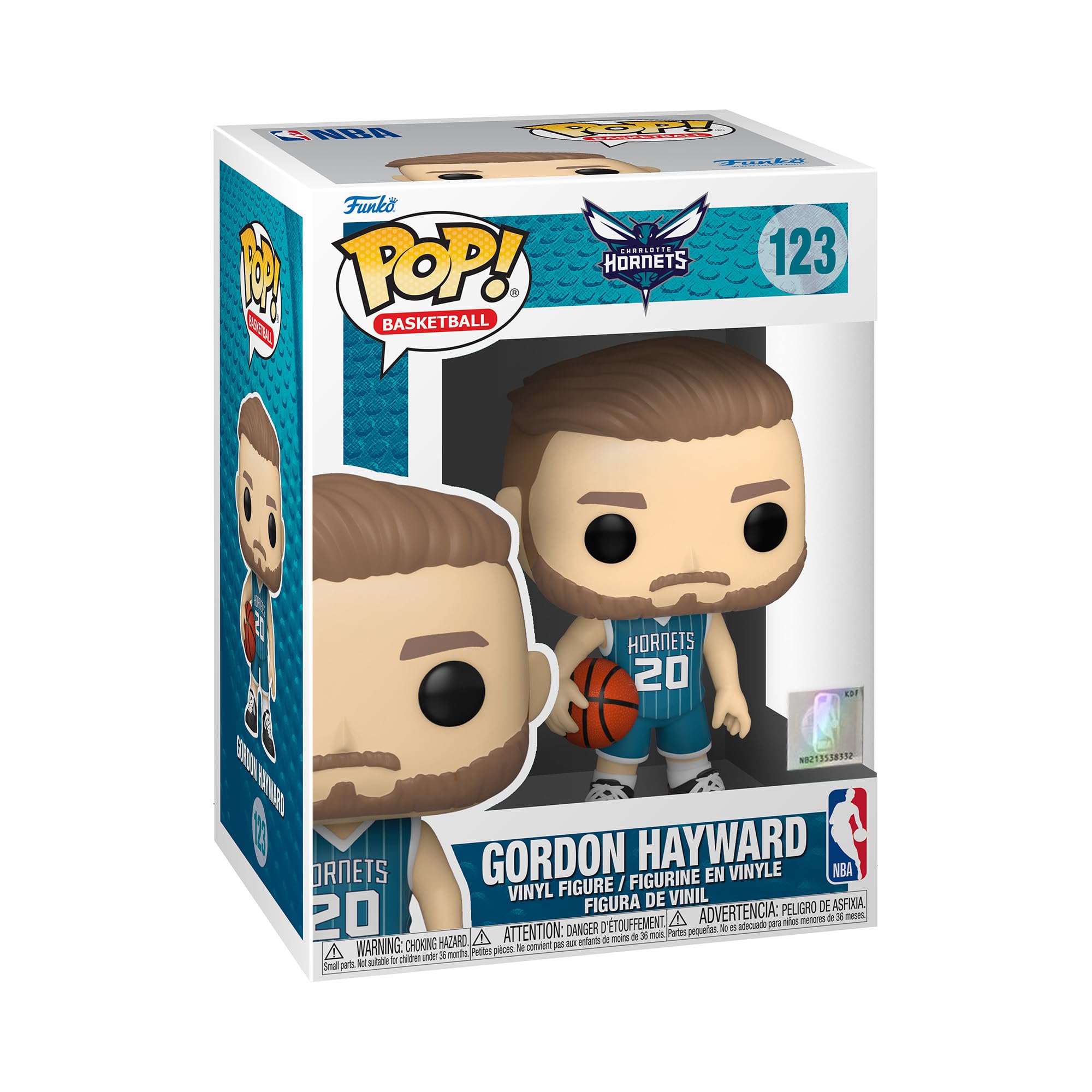 Funko POP! NBA: Hornets - Gordon HaywardHayward - (Teal Jersey) - Collectable Vinyl Figure - Gift Idea - Official Merchandise - Toys for Kids & Adults - Sports Fans - Model Figure for Collectors