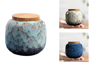 NS Online Small urns Set of 3 - Ceramic Decorative Keepsake Small Urns Set 3 Piece for Human Ashes Memorial - Honor Your Loved One Lost