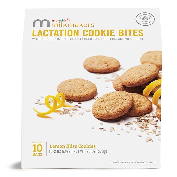 MUNCHKIN MILKMAKERS LACTATION COOKIE BITES, LEMON BLISS, 10...