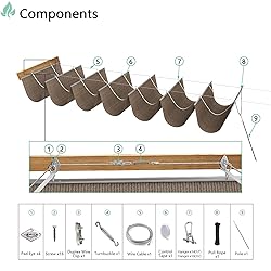 SunnyRoyal Brown 3'x19' Retractable Pergola Shade