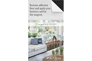 MEDIZ 2026 Peel and Stick Magnetic Business Card Calendars, Box of 100, Includes Envelopes, Mail for 1oz Rate, Great Sales Marketing Tool (Good To Be Home - 100 Pack)