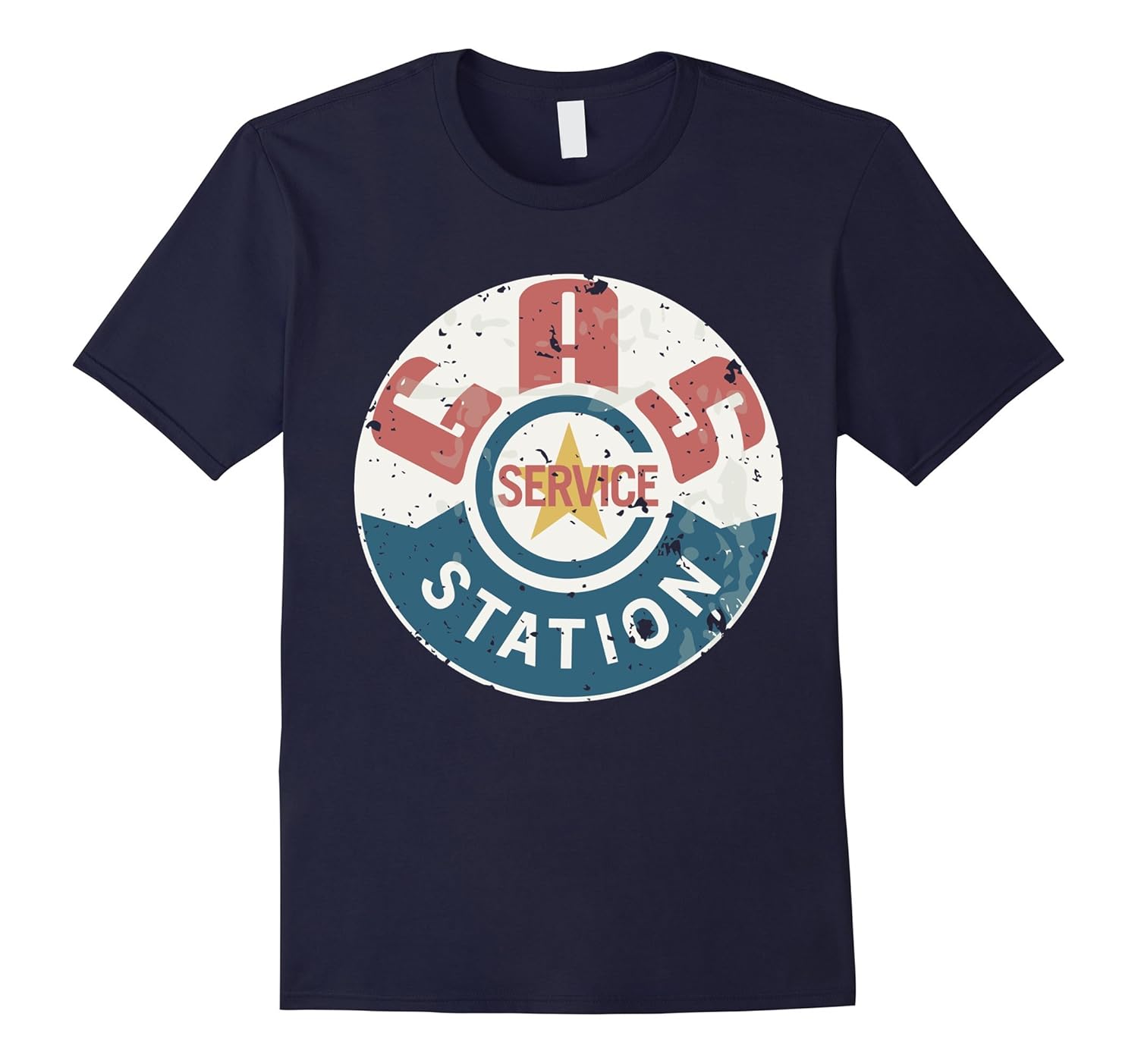 Vintage Gas Station Tshirt (distressed shirts women & men)Art