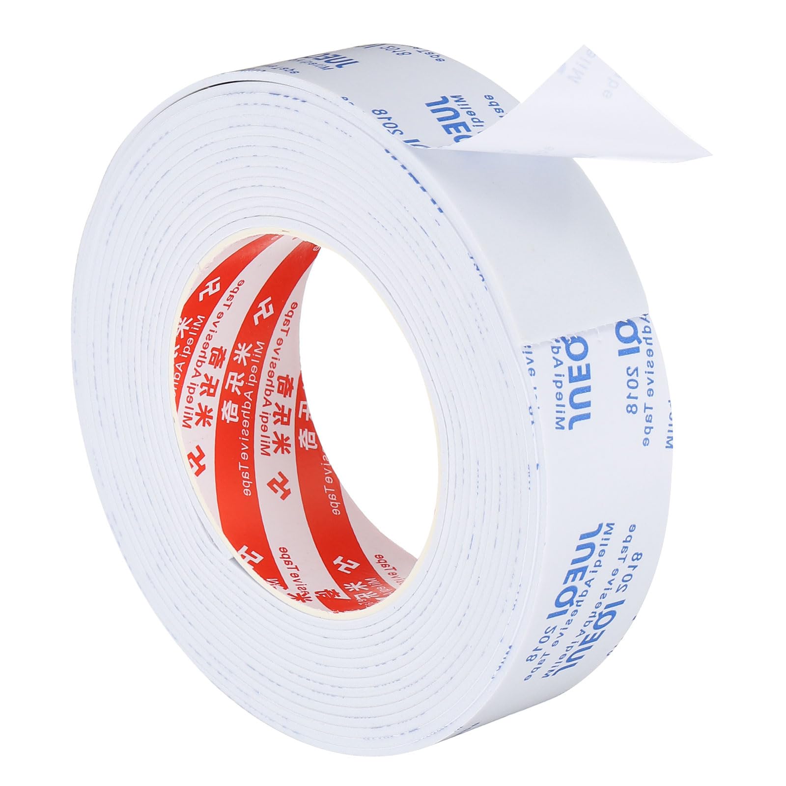 PATIKIL 5m/16.4ft Sealing Foam Tape, 35mm Wide 2mm Thick Single Sided Weather Stripping Door Furniture Seal Strip for Window Pipes Insulation, White
