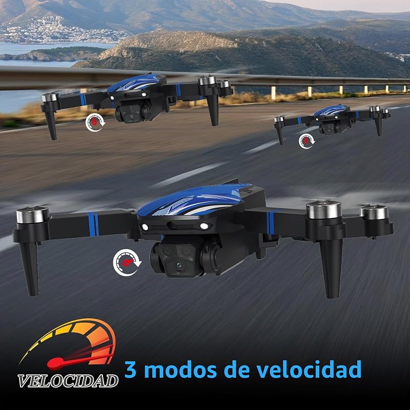 Dron con Cámara para Principiantes, Mando a Distancia con Pantalla LCD, FPV Vídeo Mini Drone, Esquiva de Obstáculos en 270°, 3D Flips, RC Cuadricóptero plegable, Tarjeta SD hasta 32GB