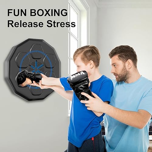 thumbnail image 2 of Music Boxing Machine For Adults Smart Bluetooth Music Boxing Machine - Wall Mounted Punching Target With Led Lights Gloves 9 Training Boxing Machine For Kids 2 of 13