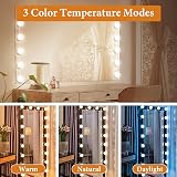 OSDUE Hollywood Mirror Lights 10 LED USB Dimmable 3 Color Modes 9 Brightness view 2