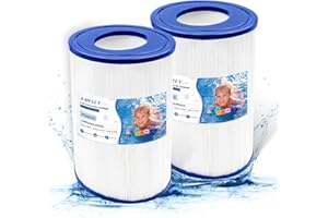 sawluv PDM30 Oval Spa Filter Fit for Dream M Aker Hot Tubs 461269, Fil bur FC9940, Cross Over 730L 730S, ODY ssey, Big E Z, EZL, 30 sq.ft Hot Tub Filter Cartridge, 2 Pack