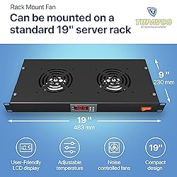 Rack Mount Fan - 2 Fan Server Cooling System - 1U