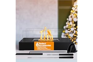 PECROL Tabletop Fire Pit Mini Fireplace Table Top Fire Pit Patio Home Decor Smores Maker Indoor Outdoor Tabletop Firepit for Women/Men