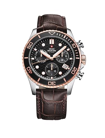 Swiss Military Analogue Black Dial Mens Watch