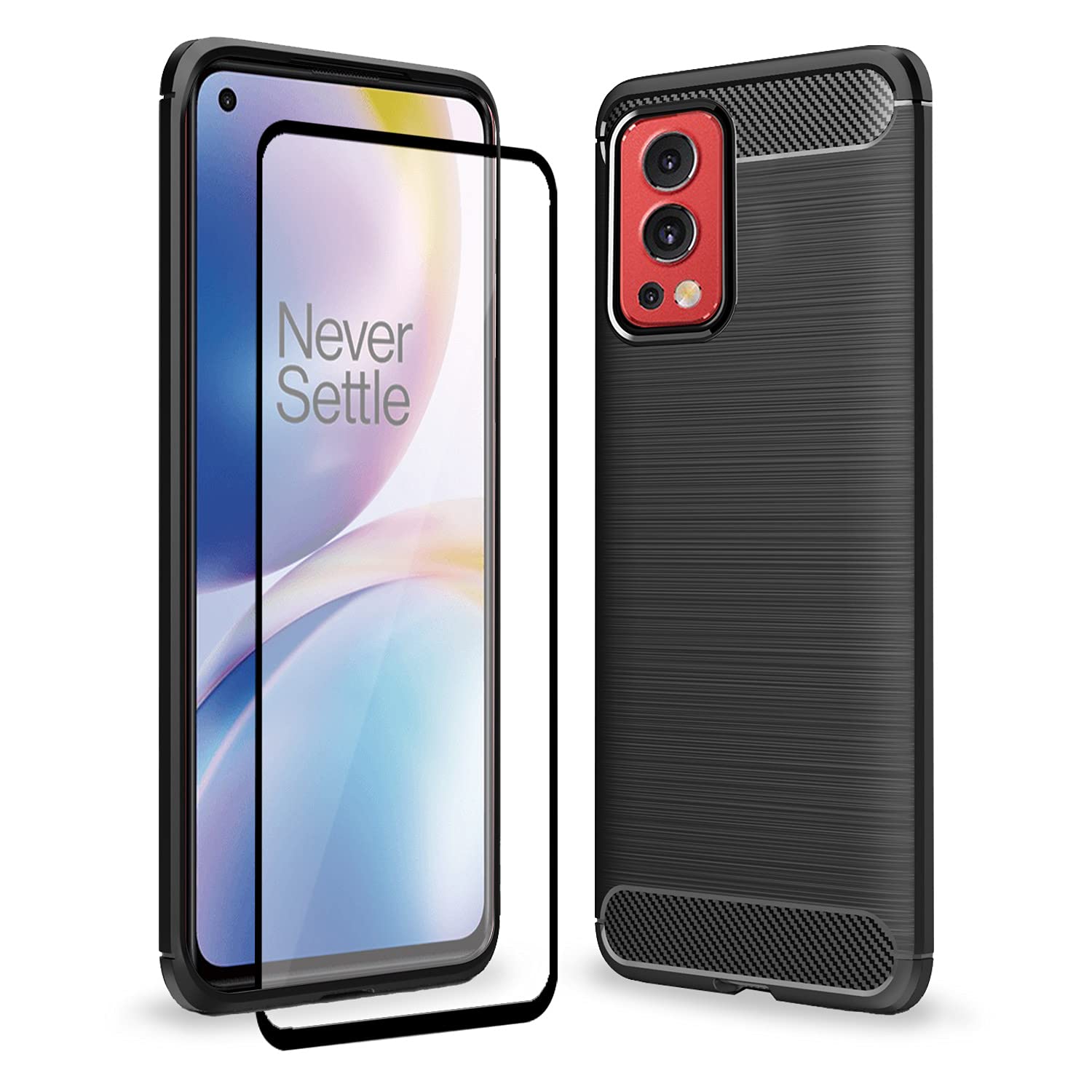 Olixar Case with Screen Protector for OnePlus Nord 2 - Stylish 2 in 1 Protection - Defend your Phone & Screen from Drops, Shocks and Scratches - OnePlus Nord 2 5G Case - Sentinel