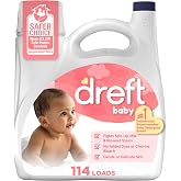 Dreft Baby Liquid Laundry Detergent, Gentle on Sensitive Skin Laundry Soap, 150 fl oz, 114 Loads (Packaging May Vary)