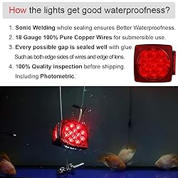 CZC AUTO 12V LED Submersible Left and Right Trailer