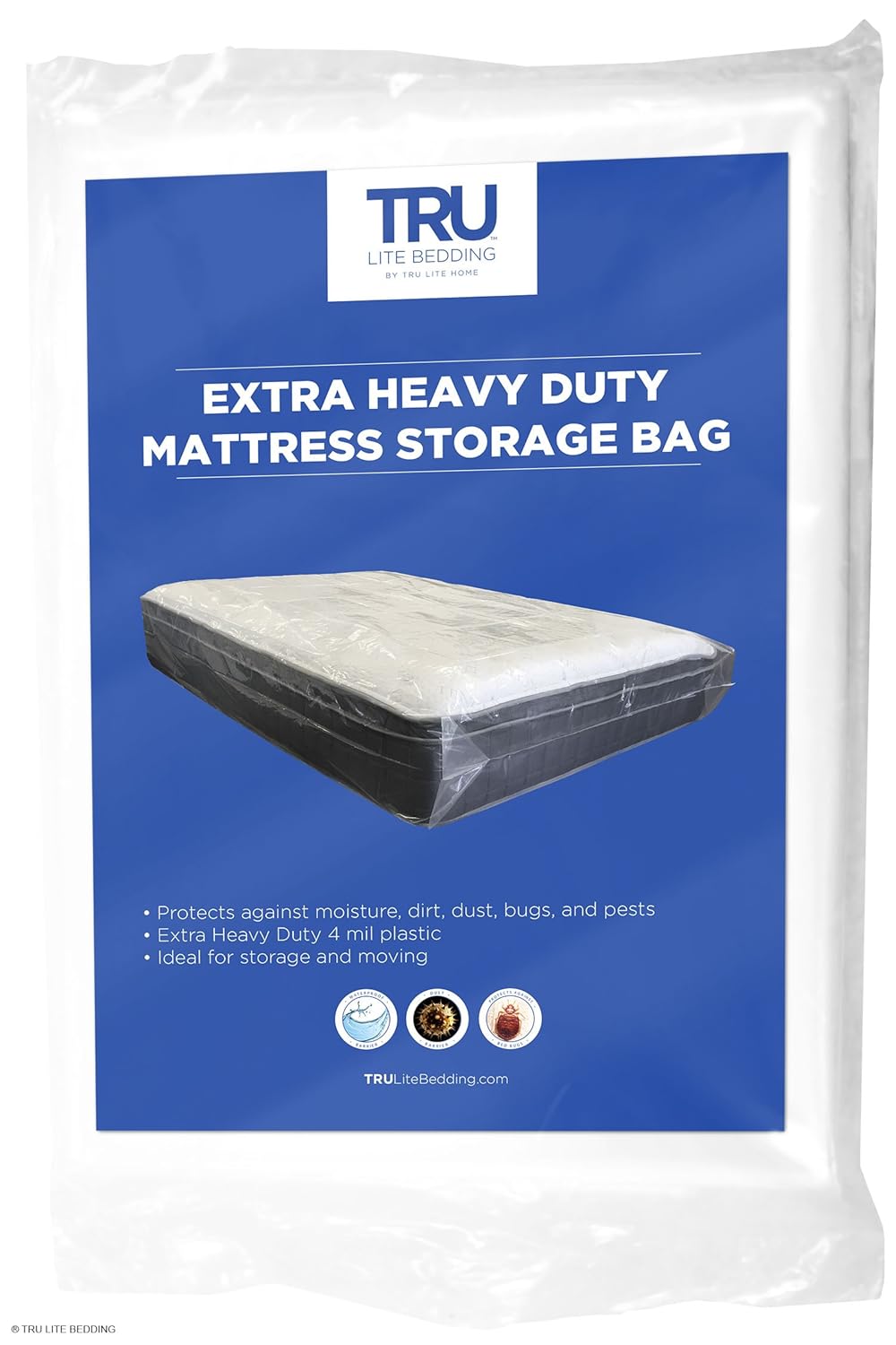 TRU Lite Mattress Storage Bag - Mattress Bag for Moving - Heavy Duty Extra Thick 9 Mil Plastic - Fits Standard, Extra Long, Pillow Top Sizes - Twin ... TRU Lite Mattress Storage Bag - Mattress Bag for Moving - Heavy Duty Extra Thick 9 Mil Plastic - Fits Standard, Extra Long, Pillow Top Sizes - Twin ...