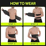 Bionix Waist Trainer Belt Men Women Sweat Band Stomach Shaper Black view 6