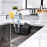 simpletome Sink Caddy Basket with 3 Suction Cups Translucent Grey view 3