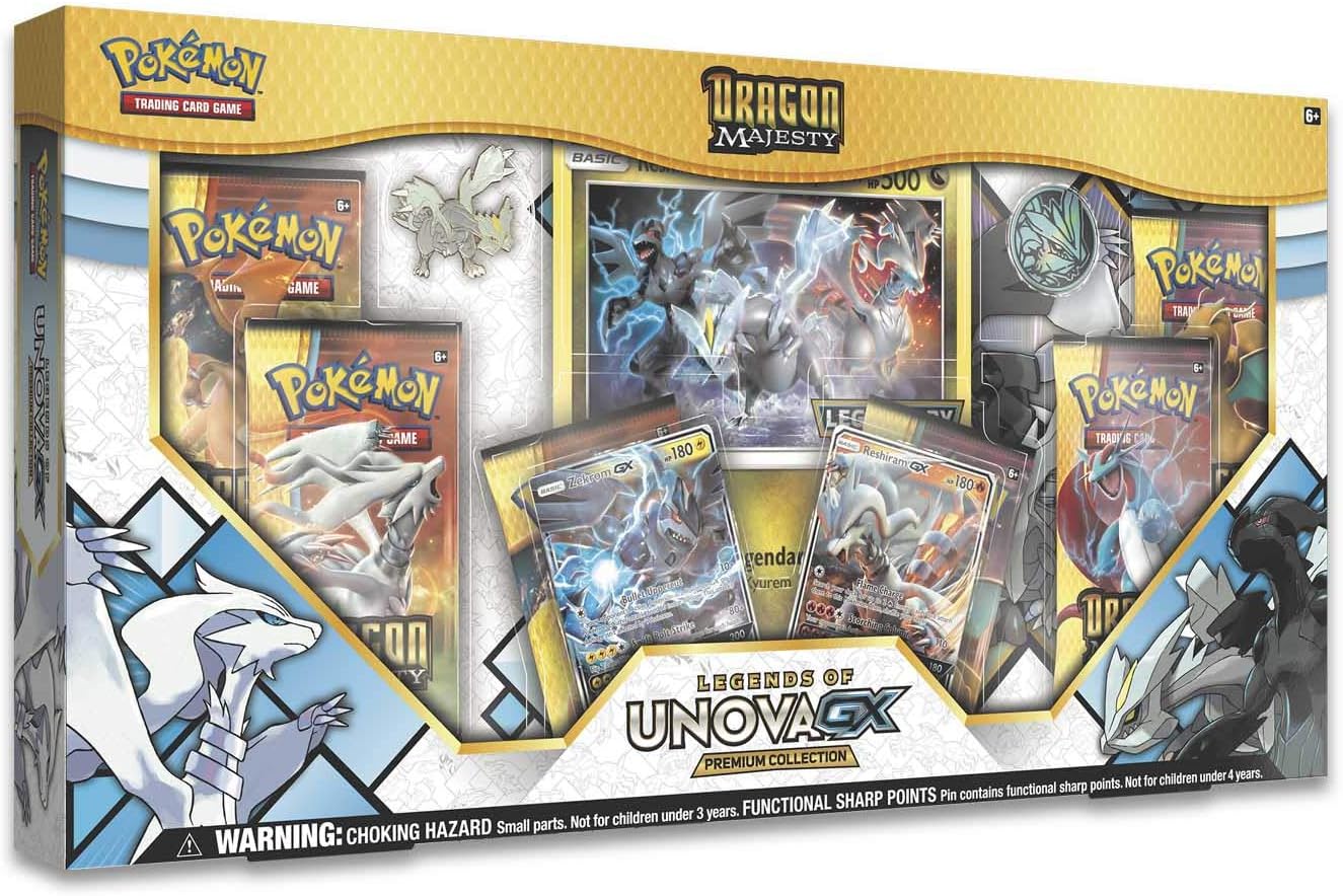 Pokemon Tcg Dragon Majesty Legends Of Unova Gx Premium Collection 6 Booster Pack With A Foil Promo Card Of Zekrom Reshiram
