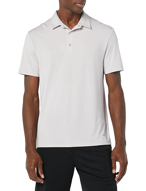 Amazon Essentials Men's Slim-Fit Quick Dry Tech Stretch Lightweight Golf Polo Shirt, Pale Lilac, XS