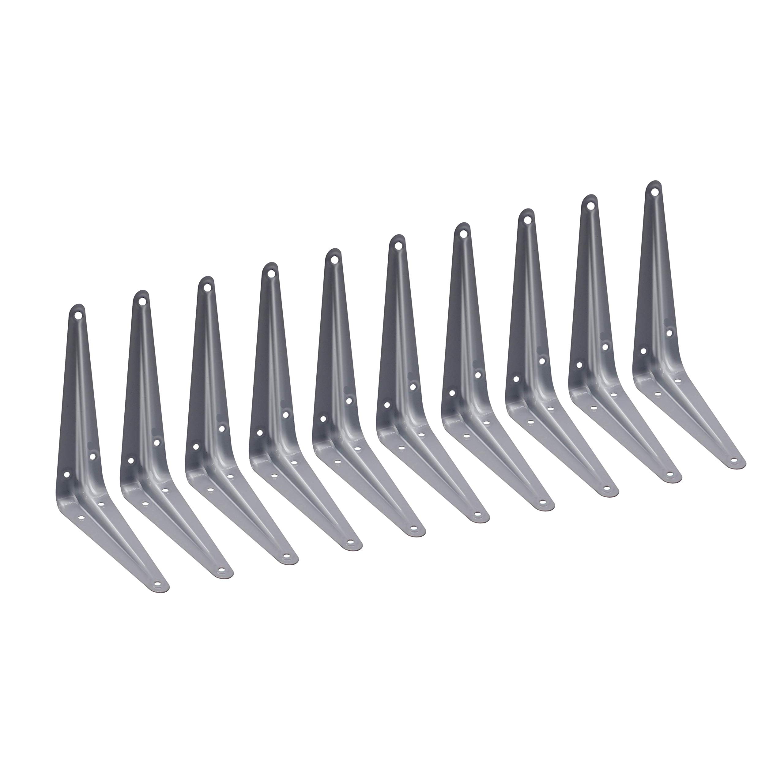 EAI 150x125mm / 6x5" Original London Pattern Shelf Bracket | Silver/Grey | Pack of 10