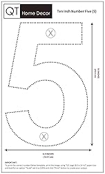 QT Modern House Number - EXTRA LARGE 10 Inch BLACK
