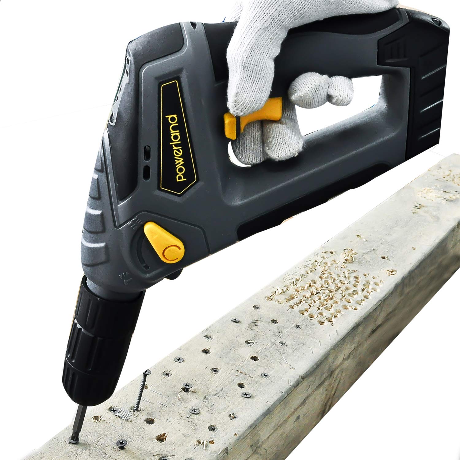 Powerland País batería Hammers HD02 Juego de iones Power X-Change (Ion de litio, 14.4 V, de perforación y en hormigón grabación, LED de luz, incluye batería y cargador)…