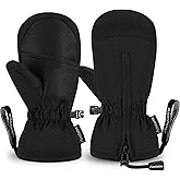 Andake Kids Ski Mittens Gloves Waterproof&Breathable Winter Warm Snow Gloves for Ages 1-10 Toddler Baby Girls and Boys