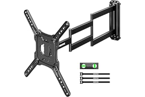 monTEK Long Arm TV Wall Mount for Most 23-65 Inch TVs, 37 Inch Long Extension TV Mount Swivel and Tilt, Full Motion Wall Moun