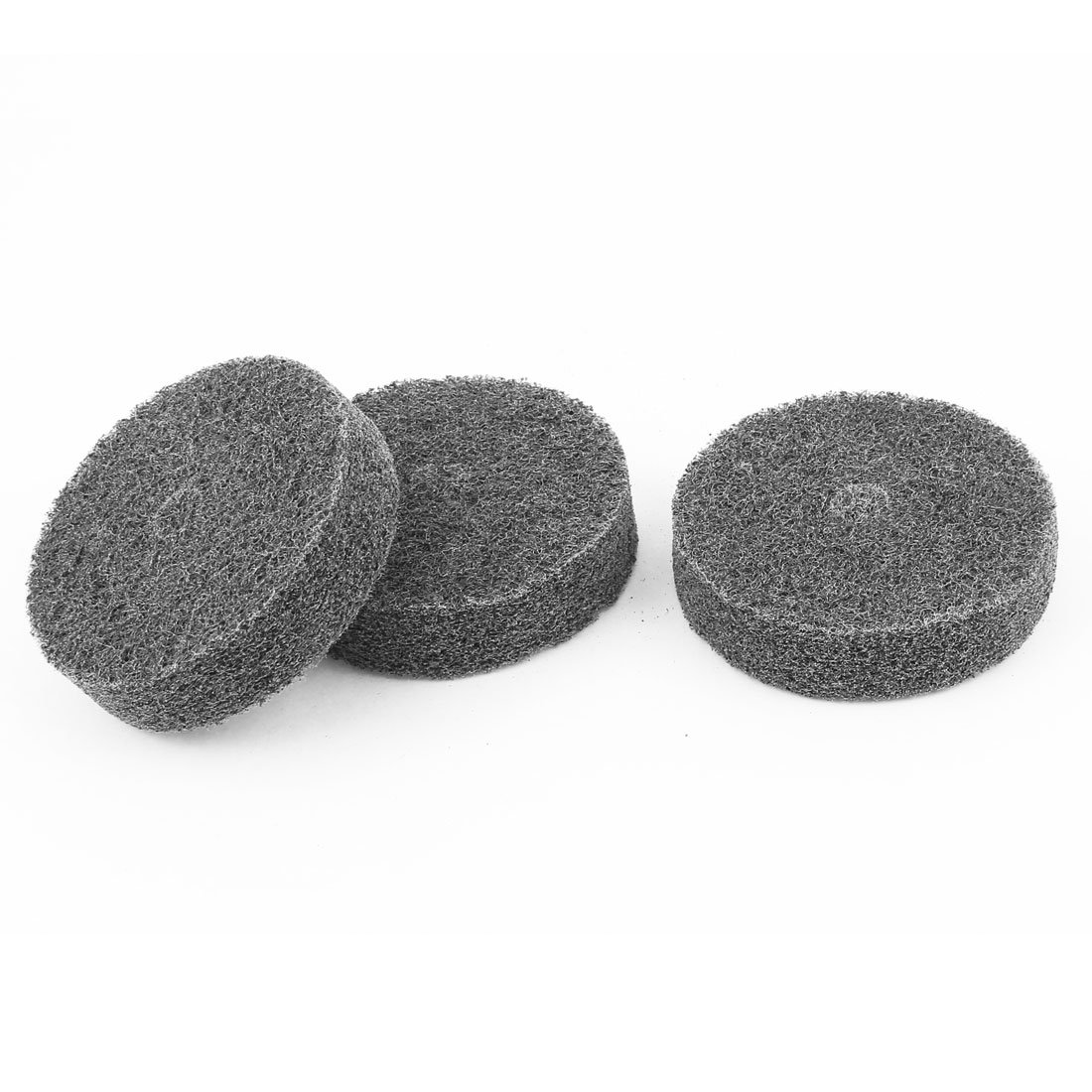 Sourcingmap 75mm x 20mm Gray Nylon Abrasive Polishing Buffing Wheel 3 Pcs