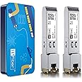 H!Fiber 1.25G SFP to RJ45 Module, 1000Base-T Copper SFP Ethernet Transceiver for Cisco GLC-T/SFP-GE-T, Meraki MA-SFP-1GB-TX, Mikrotik, Ubiquiti UniFi UF-RJ45-1G, Intel, TP-Link and More, 100m, 2 Pack