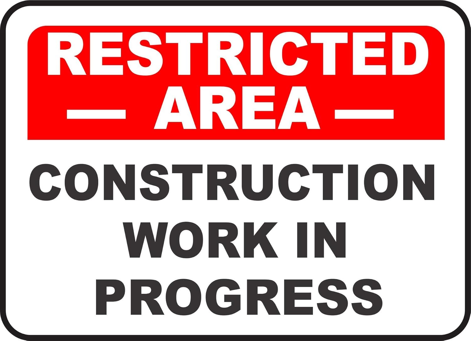 Amazon Com Indigos Ug Sticker Safety Warning Construction Work In Progress Sign 914mmx609mm Decal For Office Company School Hotel Office Products