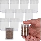BCW Half Dollar Coin Tubes for Kennedy Half Dollars, Airtight, 10 Pack | Each reusable screw-cap tube holds 20 unwrapped 30.6 mm coins and helps limit air exposure during storage or display.