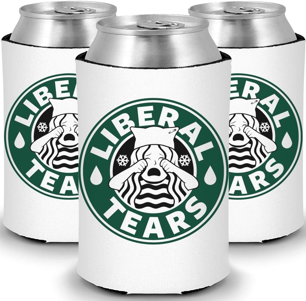 Funny MAGA Liberal Tears Can and Bottle Coolers (3 Pack)
