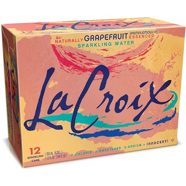 LACROIX, SPARKLING WATER, PAMPLEMOUSSE GRAPEFRUIT, 12 FL OZ (PACK OF 12)