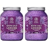 Sea Salt with Natural Lavender Essential Oil – Set of 2 × 46 oz – Aromatherapy Bath Salts – Relaxation & Body Care