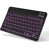 Backlit Wireless Bluetooth Keyboard for iPad Samsung Tablet Phone iPhone | For iPad A16 11th 10th 9th Generation iPad Air Pro Mini Android Galaxy Tab Cell Phone Smartphone Small Portable Rechargeable