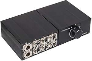 SIUNIMAS Pro XLR 3Pin 3Channels XLR Selector Box Balanced Switching Box 3-in 1-Out/1-In 3-Out Interchangeable HiFi Stereo Passive Audio Selector Swtich Box(MS-XLR-0301)