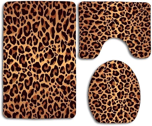 Hotyle Leopard Pattern Repeating Abstract Leopard Toilettenteppich