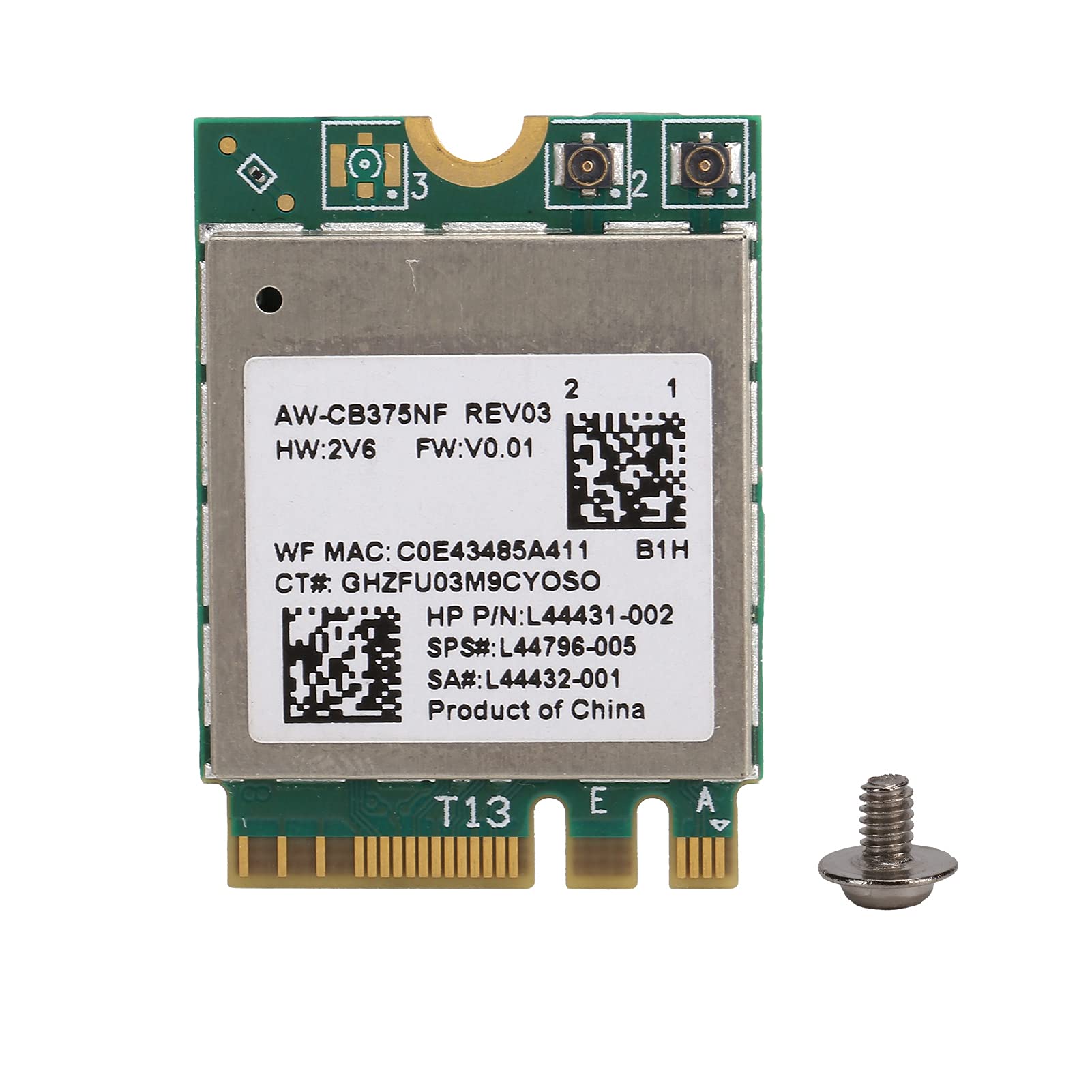 Mini Wifi Card,Wifi Module 2.4/5.0GHz,Bluetooth 5.0 M.2 NGFF Wireless Network Card 802.11a/b/g/n/ac RTL8822CE,Support for Windows 10/Linux/Android